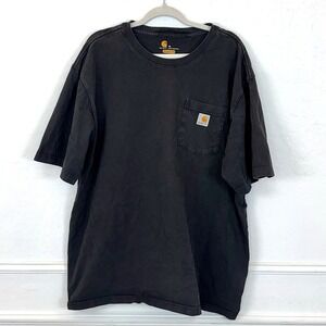 Carhartt K87 Pocket T-Shirt Mens‎ XL Black Original Fit Heavyweight Cotton Tee